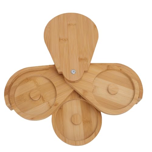Rimmer de sal de bambú Duokon, organizador de 3 niveles de 20x14.5 cm para barra de cóctel 8