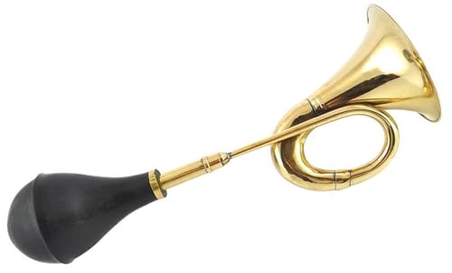 Image of PARIJAT HANDICRAFT Vintage Brass Car Horn Bike Bus Bullet Big Taxi Clown Bulb Bugle