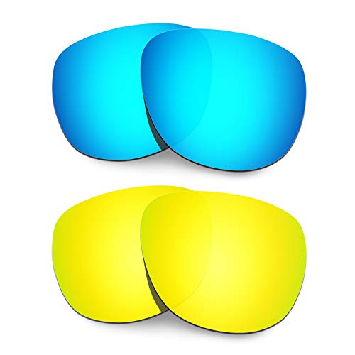Lentille Oakley Crossrange R bleu or 24 carats pour remplacer des verres rayés ou abîmés