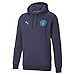PUMA Manchester City Esentials | Herren Hoodie - Regular Fit Fleece Sports Kapuzenpullover - Marineblau - Size X-Groß