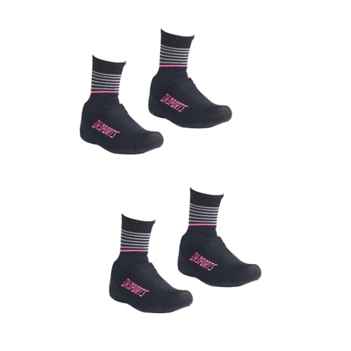 Cubrezapatillas de ciclismo negros y cubiertas de zapatos de bicicleta de carretera