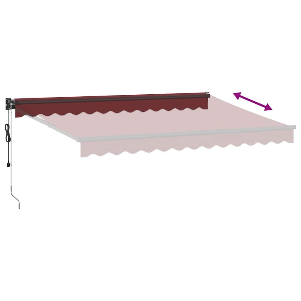Tenda da sole automatica, 350 x 250 cm, protezione solare per balcone, terrazzo, giardino, estensibile, con manovella e telecomando, resistente ai raggi UV, resistente alle intemperie