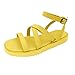 Scarpe estive casual in legno di sandalo, scarpe da donna estive 42, giallo., 39.5 EU