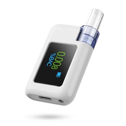 Personal Breathalyzer-High Accuracy Digital Display Breathalyzers for Alcohol with Tri-Color BAC Range Alarm