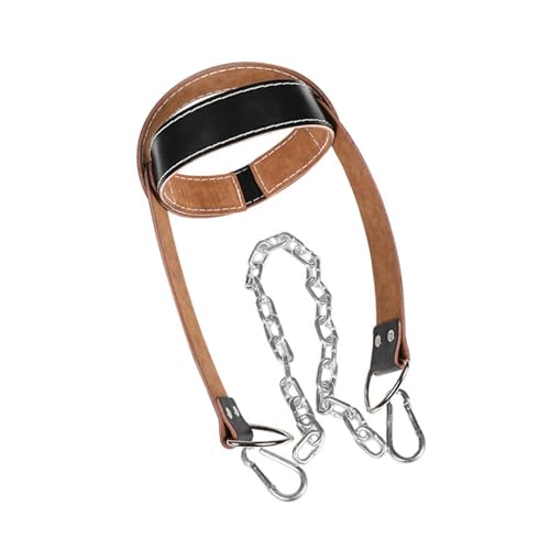 Harnais pour musculation du cou appareil exercice cuir noir résistance fitness sport