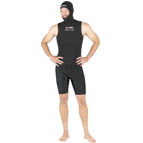 Mares Chaleco Flexa sin Mangas para Hombre 3MM con Capucha - 412471 - Ropa para Deportes Acuáticos Bajo Traje de Neopreno Ultrastretch para Buceo en Agua Fría miniatura 1