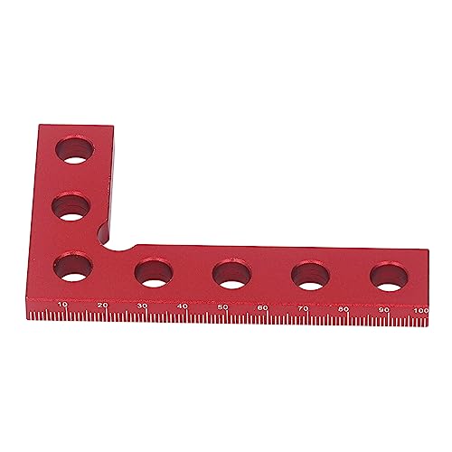 Regla mini cuadrada 90° búsqueda centro aluminio rojo miniatura 3