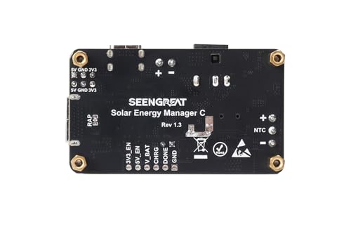 Solar Energy Manager C, DIY Solar Power Management Module for Education & Maker Projects, Supports 5V Solar Panel/USB Input, 3.3V/5V Output, Ba-ttery Protection for STEAM & IoT Learning