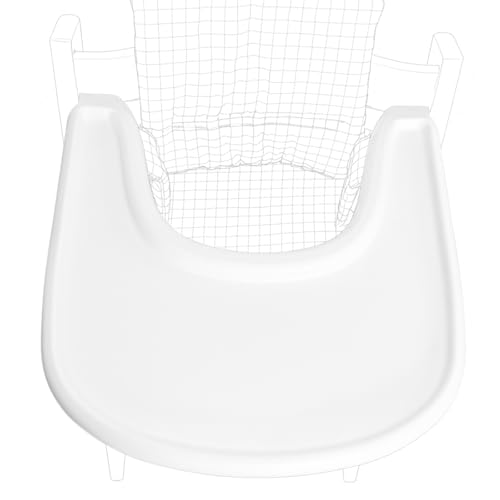 Hochstuhl Essplatte kompatibel mit Stokke Tripp Trapp Stühle matt schwarz - Hochstuhl Tisch nicht geeignet für Saugtaschen frei von Bisphenol A. (matt weiß)