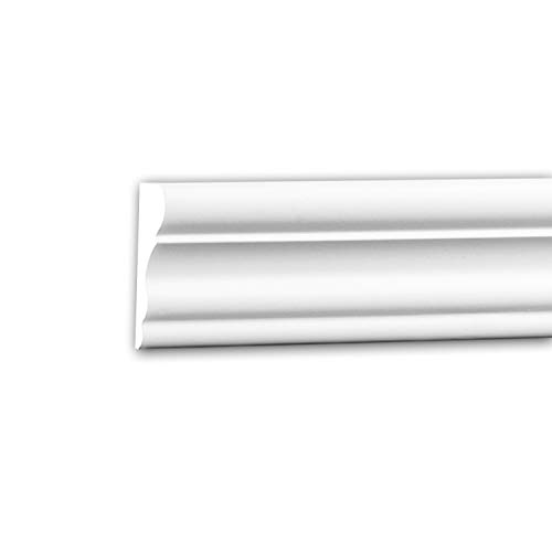 Cimaise murale 151377 Profhome en polyuréthane rigide blanc de 2m - 2