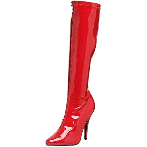 Pleaser SEDUCE-2000 Botas Rojas para Mujer Cover