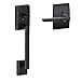 Schlage FE285 CEN 716 LAT CEN Century Front Entry Handleset with Latitude Lever, Lower Half Grip, Aged Bronze