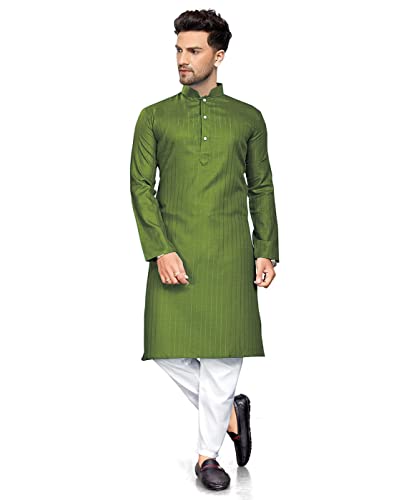 Image of Men's Textured Lining Ethnic Kurta Pajama Set Combo
