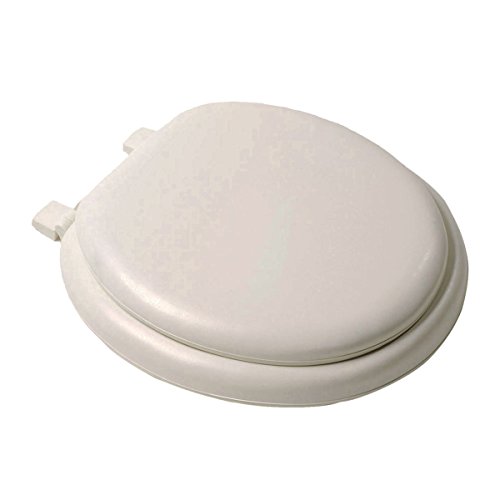 Deluxe Bone Round Soft Cushioned Padded Toilet Seat With Closed Front, Quick Clean #TOP1