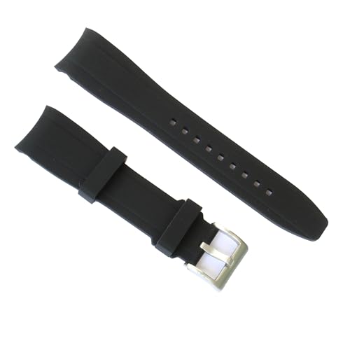Image of WAMD Curved End Silicone Rubber Watch Straps - 18mm, 19mm, 20mm, 21mm, and 22mm Watch Straps for Watches.