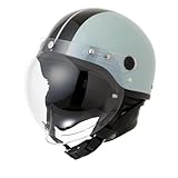 ISHINO SHOKAI バイク ヘルメット ハーフ シールド付き LBJ06 ISN21101 125ccまで対応 FS-JAPAN 石野商会 フリー(57～60cm未満程度) プコアブルー/ブラック