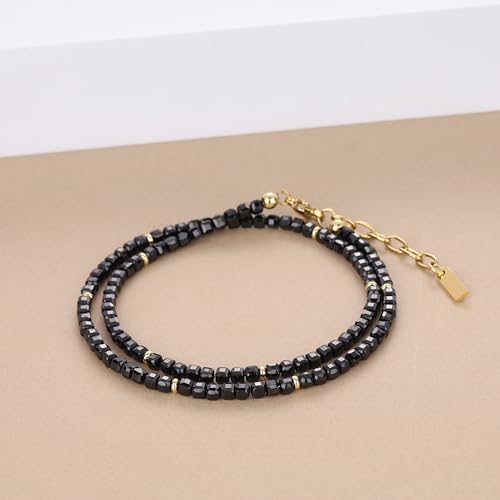 GAVU Crystal Bracelet for Women, Adjustable Double Layered Beaded Bracelet for Women4