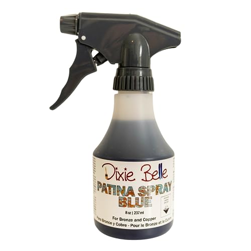 Dixie Belle Patina Spray - (8oz) - Faux Metal Effect Spray for DIY Projects - Aged Metal Effect Upcycling Product - Patinizing Solution for Rustic Look (Blue)