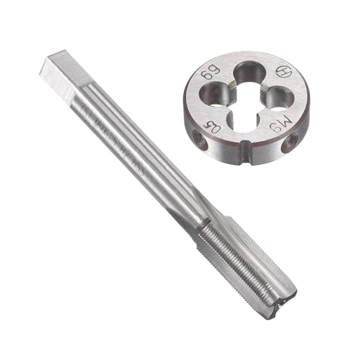 Image of Unifizz M9 x 0.5mm Metric Tap and Die Set, Machine Thread Screw Tap with Round Threading Die, Tap & Die Kit for Nut Screw Bolt Thread Repair