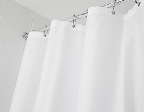 Croydex Professional Plain White Water-Resistant Textile Shower Curtain 2000 X 2000mm, W 78.7" x L 78.7" (1 Panels)