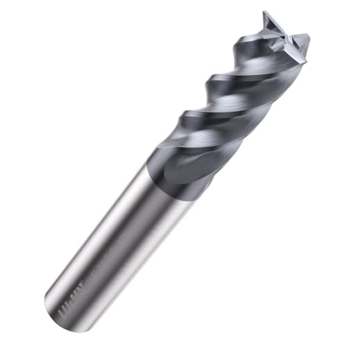 Image of Carbide Square End Mill - 4 Flute - 3 /8 inch 4T (1 Piece, 3 /8 inch) - for Milling Alloy Steels, Hardened Steel, Metal & More - Mill Bits Sets for DIYers & Professionals