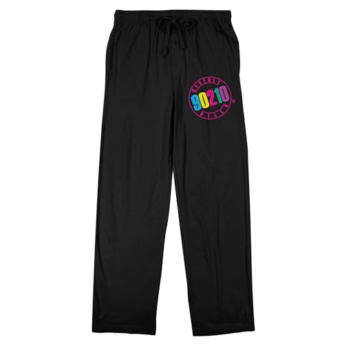 Bioworld Beverly Hills, 90210 Title Logo Men's Black Sleep Pants-Small