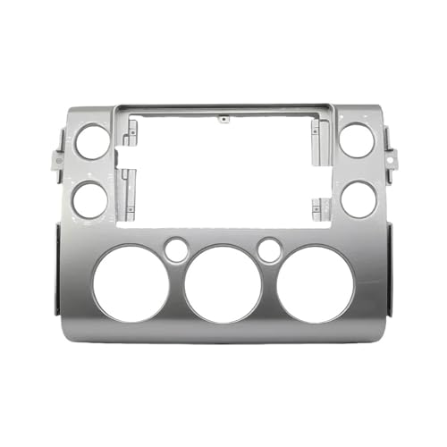 Cadre de console audio 2 Din et panneau stéréo de voiture couleur argent