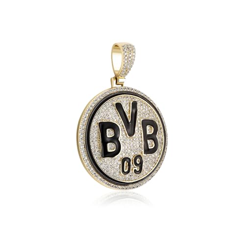 Dive and Drive Colgante oficial del equipo de fútbol americano – Colgante chapado en oro de 14 quilates para hombres y mujeres – Regalo premium para aficionados al fútbol/fútbol – Logotipo grabado |