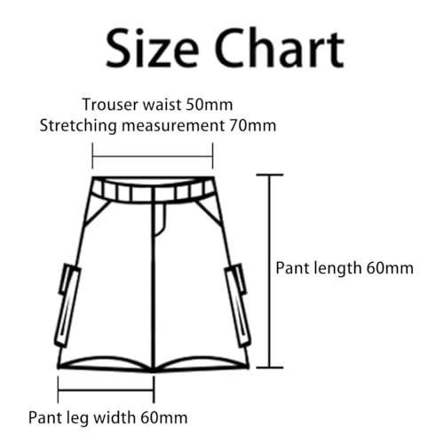 Meetoget 1/12 Scale Male Figure Doll Overalls Workwear Trunks Pants Clothes for 6 inch Action Figure PM004US，Black - Thumbnail 3