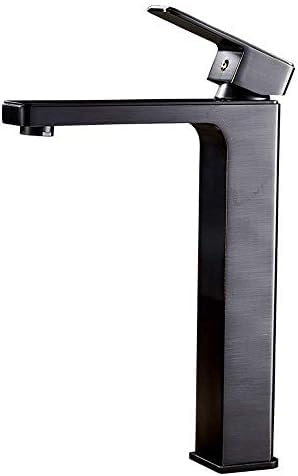 Robinet de lavabo en laiton mitigeur chaud froid à levier unique noir bronze brossé