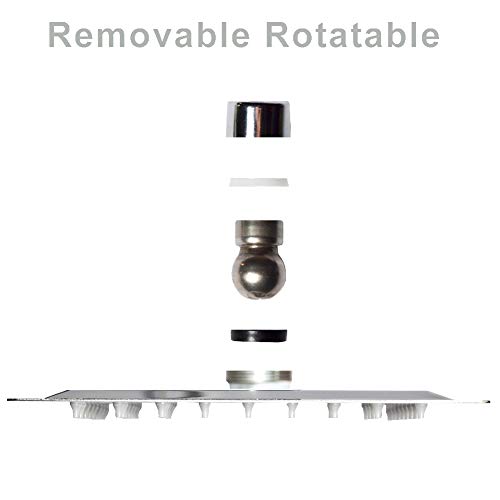 12 inch Rainfall Shower Head Square, Waterfall Rain Showerheads High Pressure Large Flow Sprayer, Stainless Steel Chrome, Easy to Install