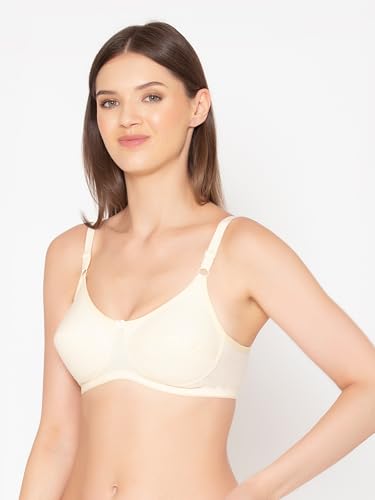 Image of Groversons Paris Beauty Women's Non-Padded Wire-Free Full Coverage Cotton Bra | Adjustable Straps | Hook & Eye Closure | Soft Everyday Bra