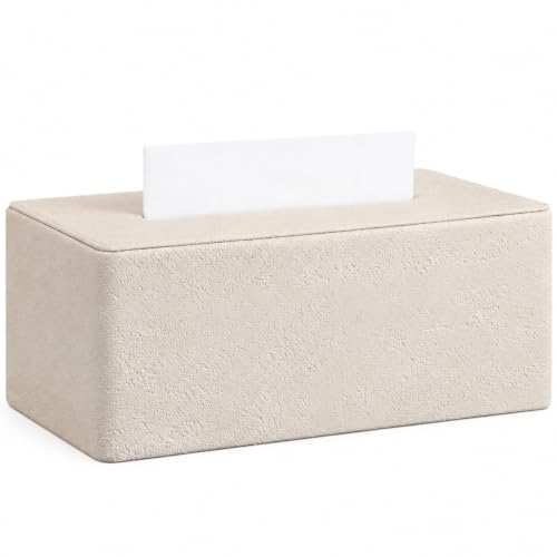 GORESE Boîte à Mouchoirs,Distributeur à Mouchoirs Rectangulaire Beige