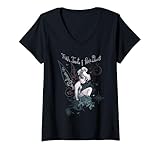 17TINK00073A-001 Damen Disney Peter Pan Tinker Bell Glaub an eine Zeichnung T-Shirt mit V-Ausschnitt