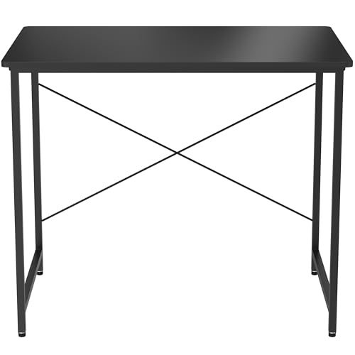 Image of Amazon Brand - Solimo Premium Engineered Wood Office Desk | Study Table for Students & Adults | Compact Wooden Desk for Home - (Black)