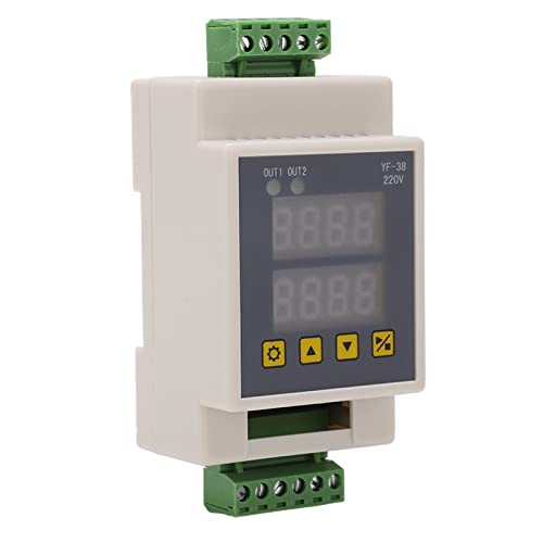 Módulo de relé temporizador de 2 canais com tela LCD Módulo de atraso ABS Branco DC 7-27V AC 220V