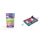 Outward Hound Nina Ottosson Dog Brick Puzzle Toy & Puzzle Bitez Apple Bacon Training Treats - Level 2 Interactive Dog Game & Low-Calorie Soft Treats Bundle
