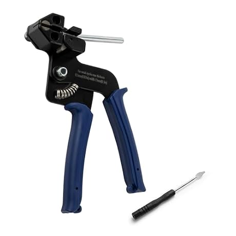 OFFO Metal Zip Ties Cutter for Stainless Steel Tie Wrap,Tensioning Installation Cutting Tool for Self-Locking Stainless Zip Ties with Free Zip Tie Release Tool, Two-handed Mode