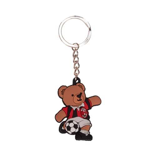 A.C. Milan Portachiavi con Teddy Calciatore, Logo Ufficiale, Idea Regalo, Prodotto Ufficiale