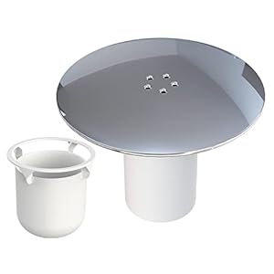 YUNLEX Shower Waste Trap Cover, 90mm High Flow Shower Drain Cover Replacement, 115mm Shower Plughole Cover Round Drain…