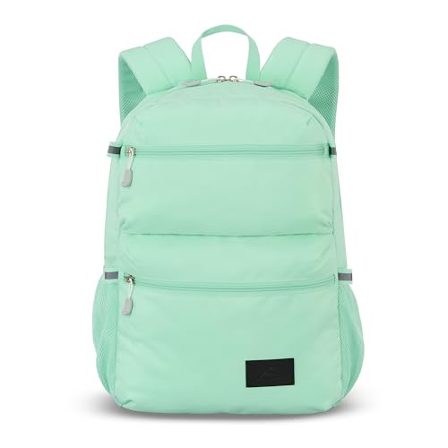 Image of High Sierra Everclass Backpack - Travel or Work Laptop Bookbag with 360 Reflectivity, Dual Water Bottle Pockets & Fits Laptops Up To 15.6 inch, One Size, BRIGHT MINT