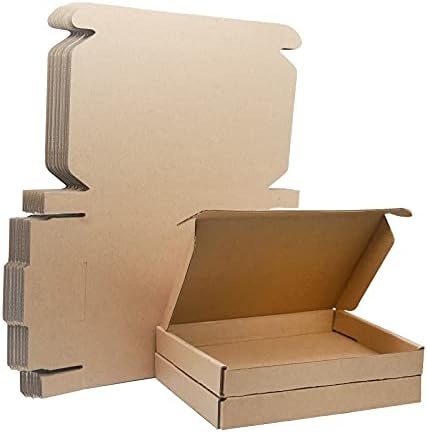 C6 Royal Mail Large Letter PIP Boxes, 163x112x20mm Corrugated Cardboard Shipping Boxes, 25 Pack A6 Small Postal Packaging Mailing Boxes for Business, Posting, Storing or Gift (Brown)