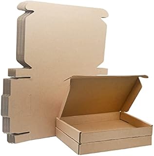 C6 Royal Mail Large Letter PIP Boxes, 163x112x20mm Corrugated Cardboard Shipping Boxes, 25 Pack A6 Small Postal Packaging Mailing Boxes for Business, Posting, Storing or Gift (Brown)