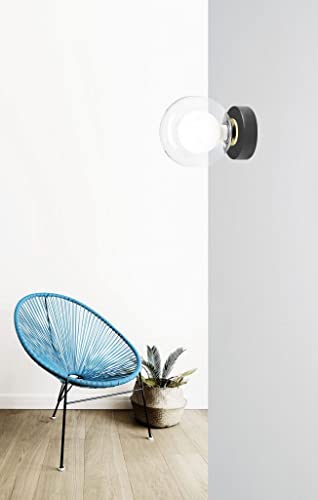 Miloox By Sforzin Plafoniera Cosmo, 1 Luce, Nero - 2