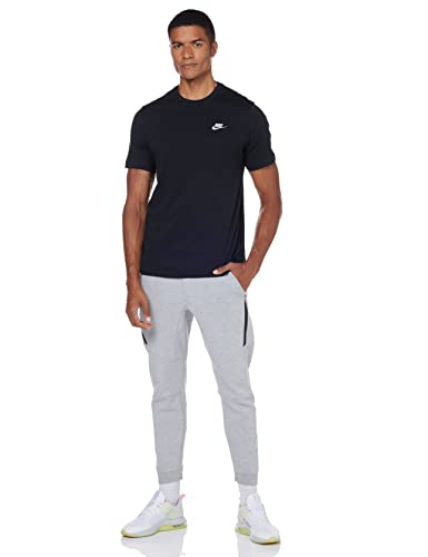 Men's Nike Sportswear Club T-Shirt, Nike Shirt For Men With Classic Fit, Black/White, M #TOP6