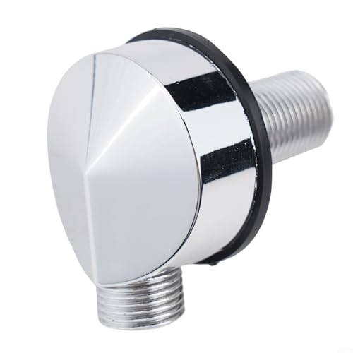 Conector de salida de codo de ducha de material plástico compatible con conexión de PVC de ducha estándar de 1/2 pulgada, fácil instalación, color cromado