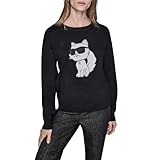 KARL LAGERFELD Paris Women's Sweater, Black, X-Small