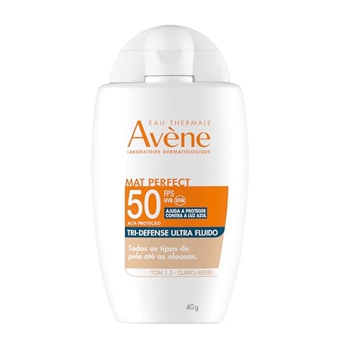 Avène Protetor Solar Facial Mat Perfect Tri-Defense Ultra Fluido Tom 1.5 Claro/Médio FPS50...