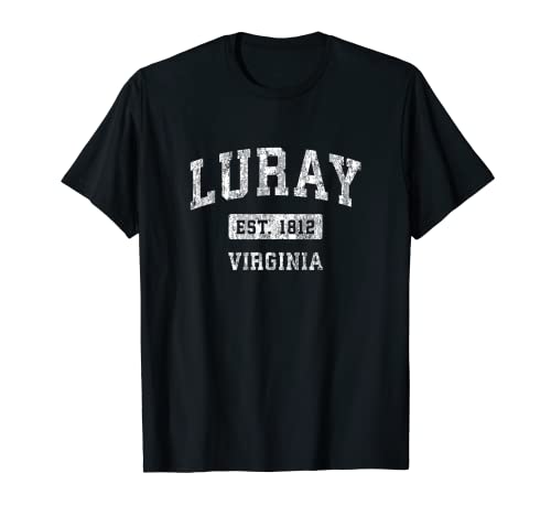 Luray Virginia VA Vintage Deportes Establecidos Diseño Camiseta