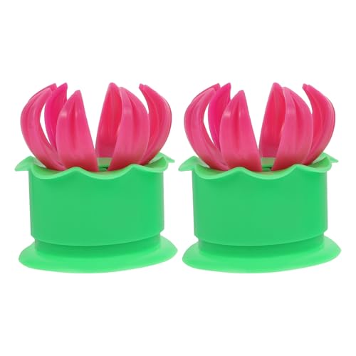 Angoily Moldes para Bollos al Vapor 2 Piezas, Utensilios de Cocina Manuales para Hacer Baozi, Moldes de Plástico Seguro y Saludable, Herramientas para Repostería Casera, Color Verde